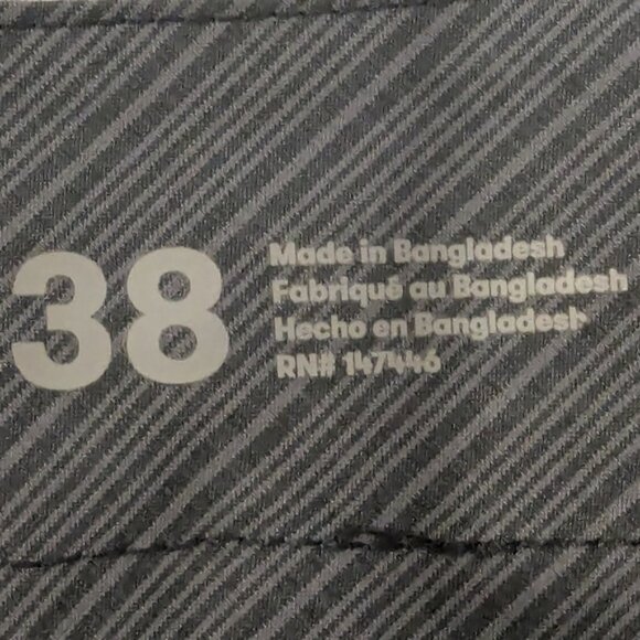 New Hang Ten Men Hybrid Golf Shorts Grey with Black Stripe, size 38 - Picture 5 of 6